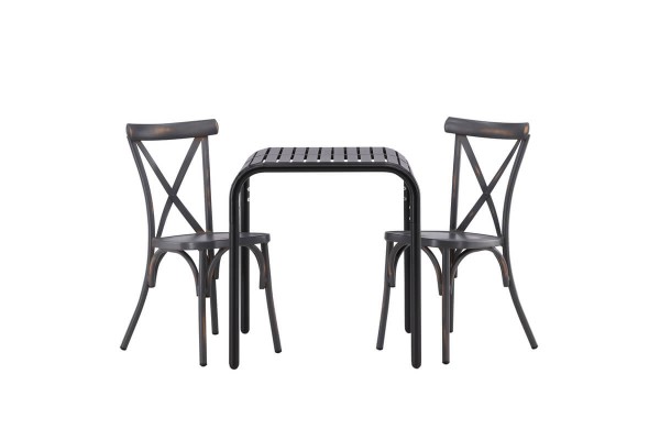 Borneo, Tablas cafégrupp svart/mörkgrå Venture Home