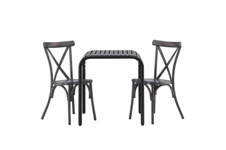 Borneo, Tablas cafégrupp svart/mörkgrå Venture Home