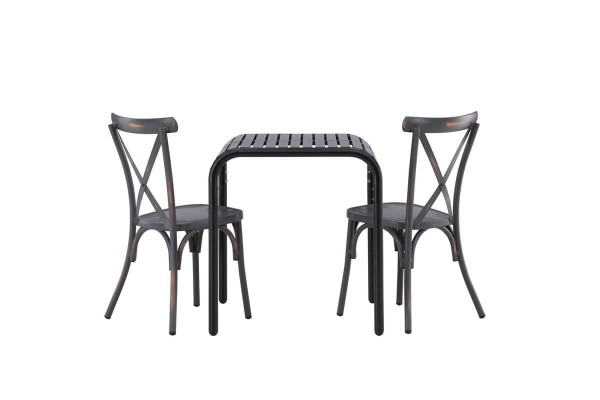 Borneo, Tablas cafégrupp svart/mörkgrå Venture Home