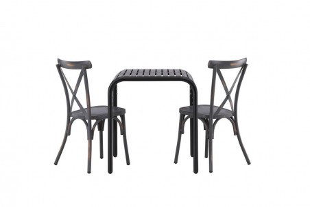 Borneo, Tablas cafégrupp svart/mörkgrå Venture Home