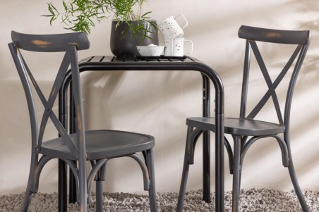 Borneo, Tablas cafégrupp svart/mörkgrå Venture Home