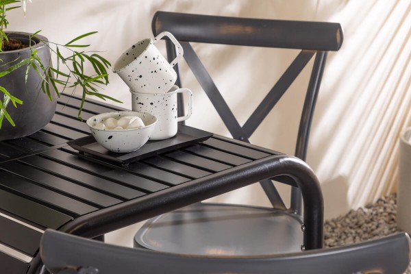 Borneo, Tablas cafégrupp svart/mörkgrå Venture Home
