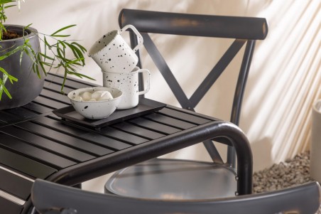 Borneo, Tablas cafégrupp svart/mörkgrå Venture Home