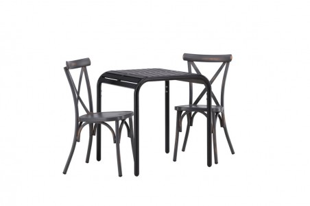 Borneo, Tablas cafégrupp svart/mörkgrå Venture Home