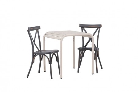 Borneo, Tablas cafégrupp beige/mörkgrå Venture Home