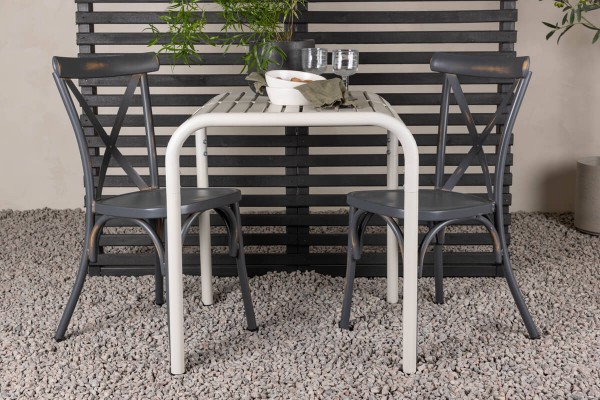 Borneo, Tablas cafégrupp beige/mörkgrå Venture Home