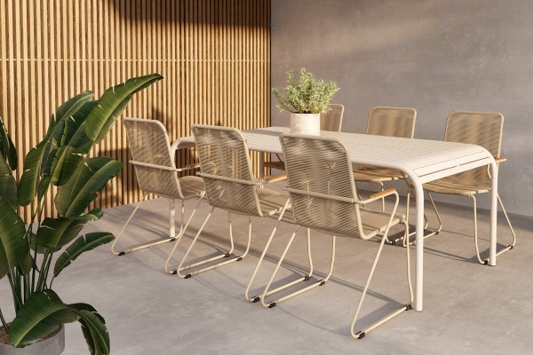Borneo, Bois matgrupp beige Venture Home