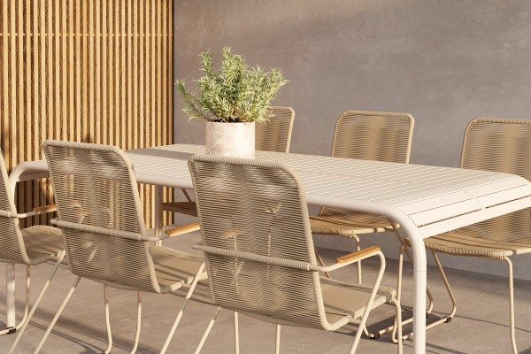 Borneo, Bois matgrupp beige Venture Home