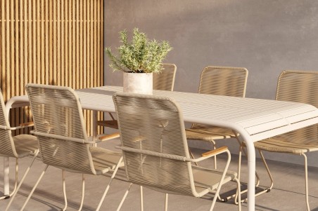Borneo, Bois matgrupp beige Venture Home