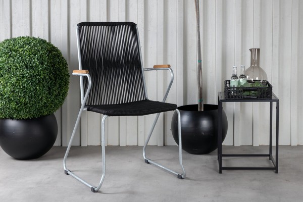 Bois matstol 2-pack svart/grå Venture Home