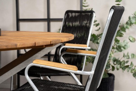 Bois matstol 2-pack svart/grå Venture Home