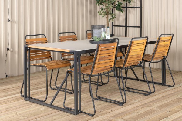 Bois matstol 2-pack natur/svart Venture Home