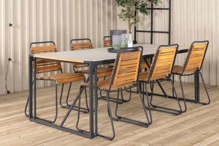 Bois matstol 2-pack natur/svart Venture Home