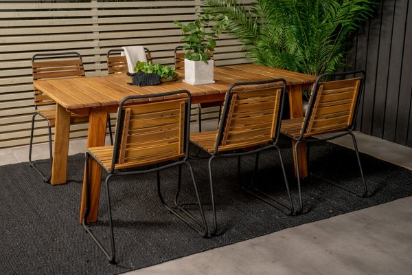 Bois matstol 2-pack natur/svart Venture Home