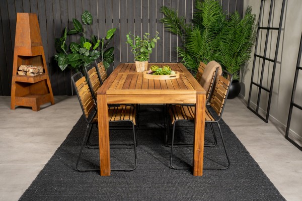 Bois matstol 2-pack natur/svart Venture Home