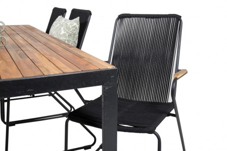 Bois matgrupp svart/natur Venture Home