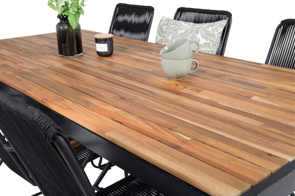 Bois matgrupp svart/natur Venture Home