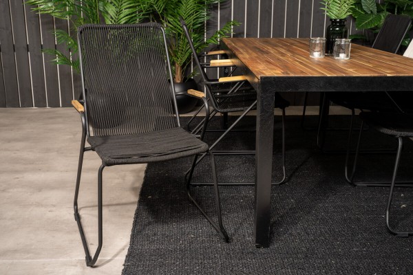 Bois matgrupp svart/natur Venture Home