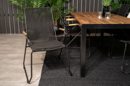 Bois matgrupp svart/natur Venture Home
