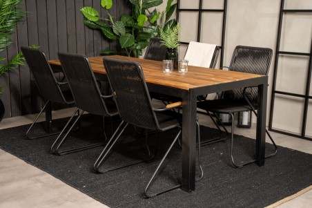Bois matgrupp svart/natur Venture Home