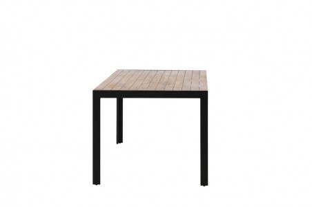 Bois matbord 205x90x75 cm natur/svart Venture Home