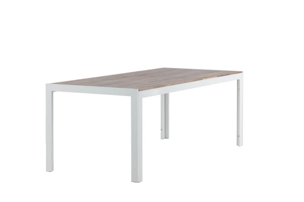 Bois matbord 200x100x76 cm natur/vit Venture Home