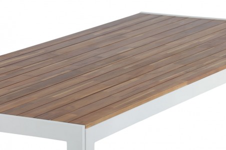 Bois matbord 200x100x76 cm natur/vit Venture Home