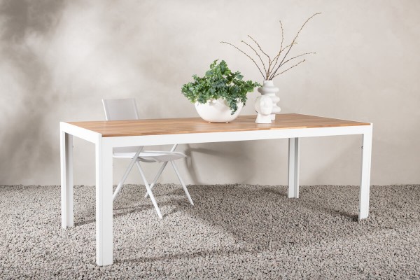 Bois matbord 200x100x76 cm natur/vit Venture Home