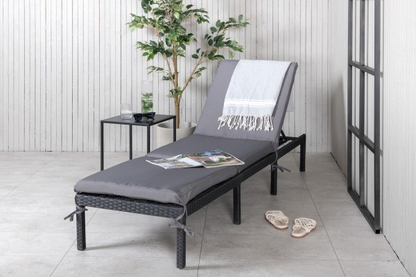 Bilbao solstol svart/grå Venture Home