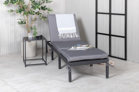Bilbao solstol svart/grå Venture Home
