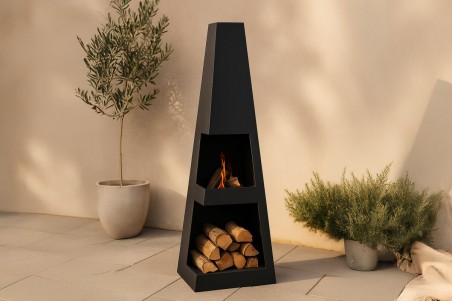 Bastian eldstad 40x40x120 cm svart Venture Home