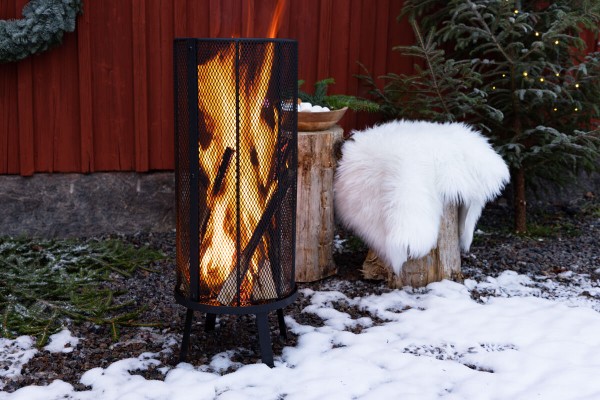 Bastian eldkorg 35x35x80 cm svart Venture Home