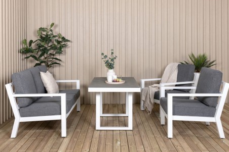 Barcelona soffgrupp vit/grå Venture Home