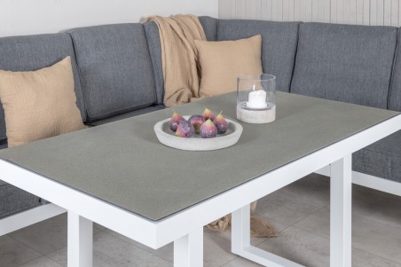 Barcelona hörngrupp vit/grå Venture Home