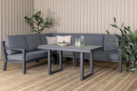 Barcelona hörngrupp svart/mörkgrå Venture Home
