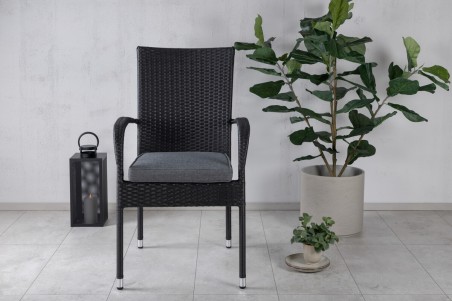 Anna matstol 2-pack svart Venture Home