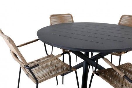 Alma, Lindos matgrupp svart/brun Venture Home