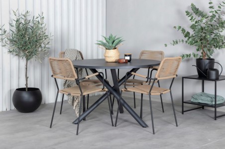 Alma, Lindos matgrupp svart/brun Venture Home