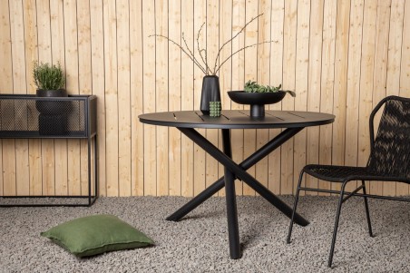 Alma matbord Ø120 cm svart Venture Home
