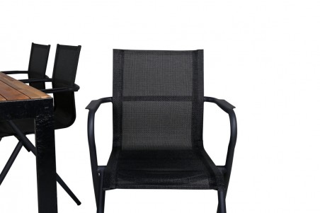Alina, Bois matgrupp svart/natur Venture Home