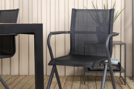 Alina, Bois matgrupp svart/natur Venture Home