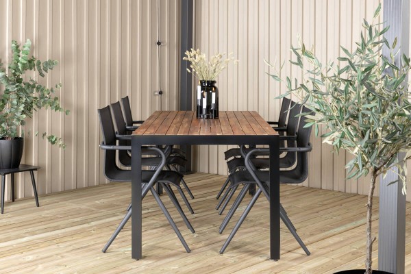 Alina, Bois matgrupp svart/natur Venture Home