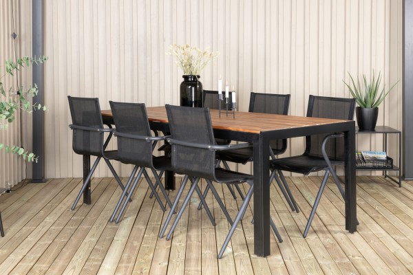 Alina, Bois matgrupp svart/natur Venture Home