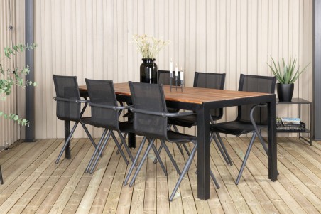 Alina, Bois matgrupp svart/natur Venture Home