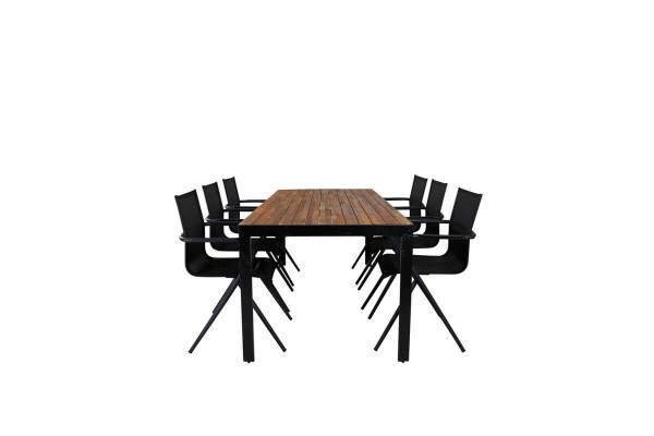 Alina, Bois matgrupp svart/natur Venture Home