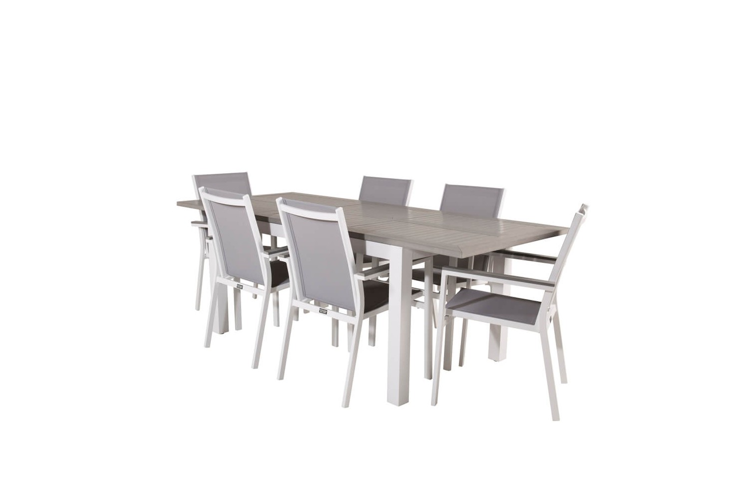 Albany, Parma matgrupp 152/210x90 cm grå/vit Venture Home