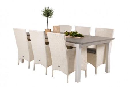Albany, Malin matgrupp 224/324x100 cm vit/grå Venture Home
