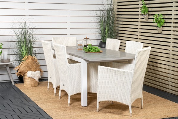 Albany, Malin matgrupp 160/240x90 cm vit/grå Venture Home