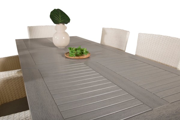 Albany, Malin matgrupp 160/240x90 cm vit/grå Venture Home