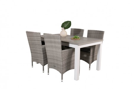 Albany, Malin matgrupp 160/240x100 cm grå/vit Venture Home